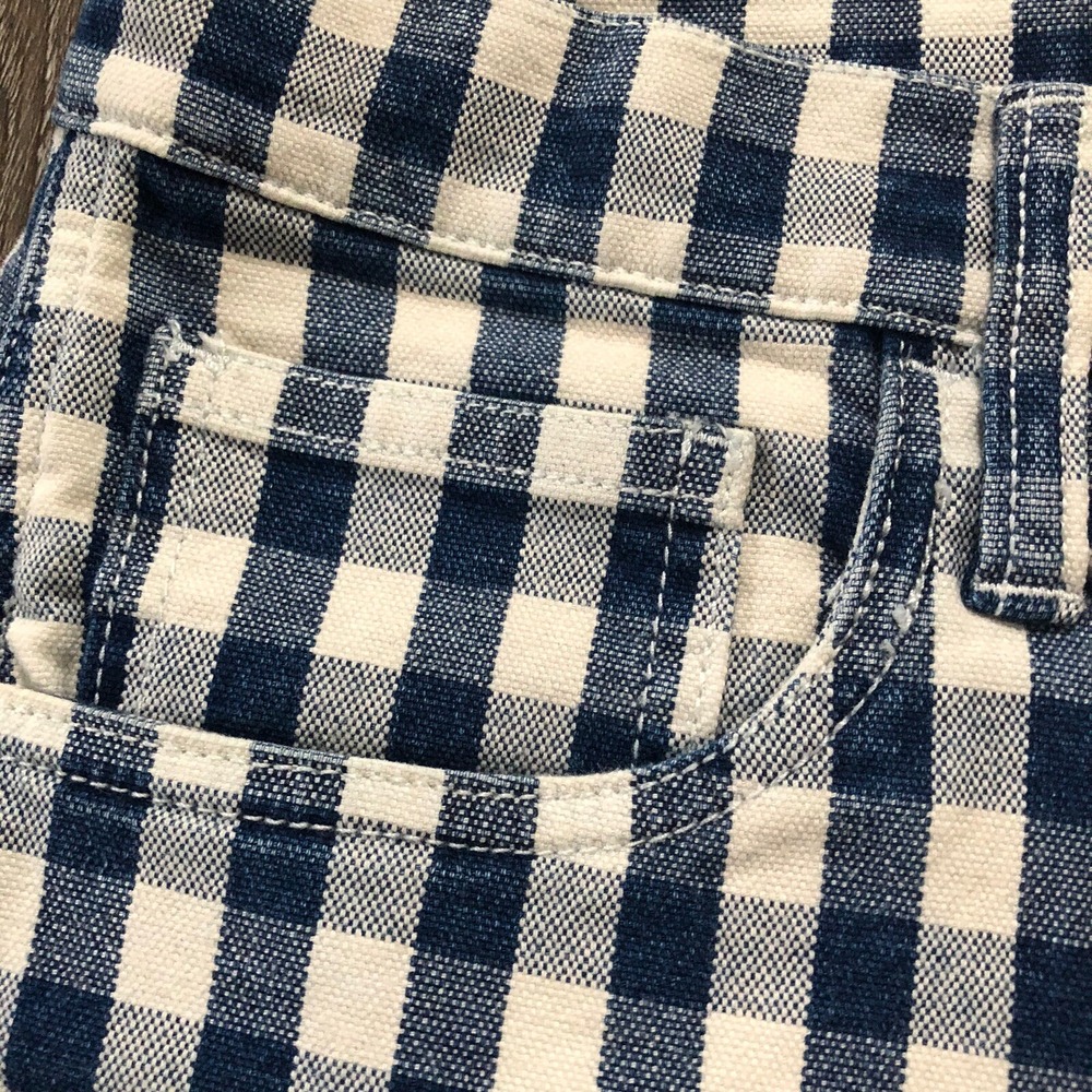 J Crew Jeans Womens 26 High Rise Vintage Straight Gingham Blue White Check NEW - Picture 5 of 16